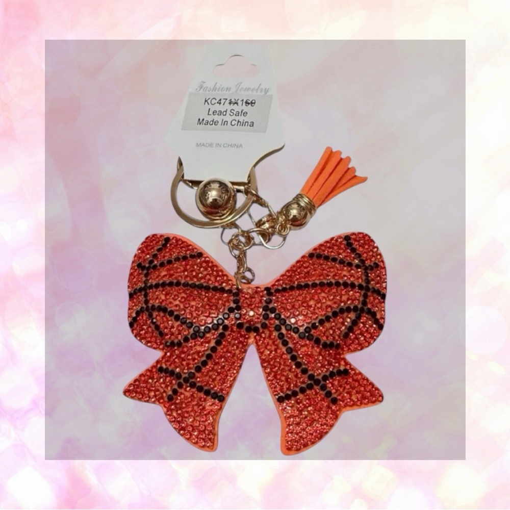 🦄 Basketball Bling Rhinestone Puffy Bag Charm/Keychain!